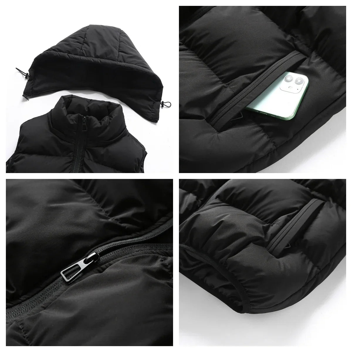 Durable men's quilted utility vest, a classic sleeveless jacket. Essential for everyday comfort, casual wear & layering.