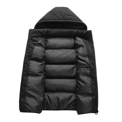 Essential men's layering piece: a warm, zip-up quilted utility vest. Ideal for transitional weather & versatile outerwear.