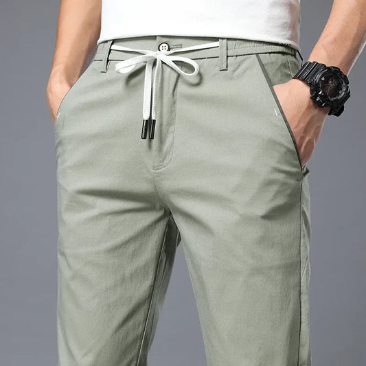 Men's versatile slim fit pants for everyday comfort and modern style, suitable for any occasion.