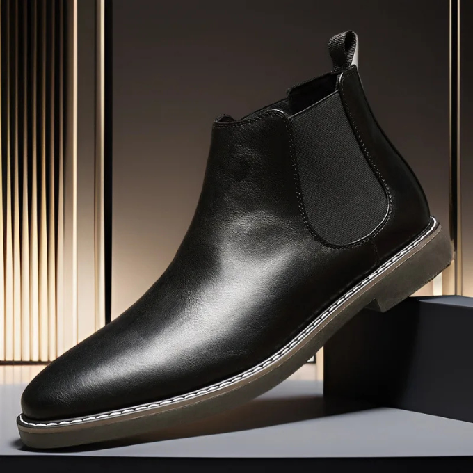 Sleek men's Chelsea boots, ankle height and slip-on for ultimate comfort and style.