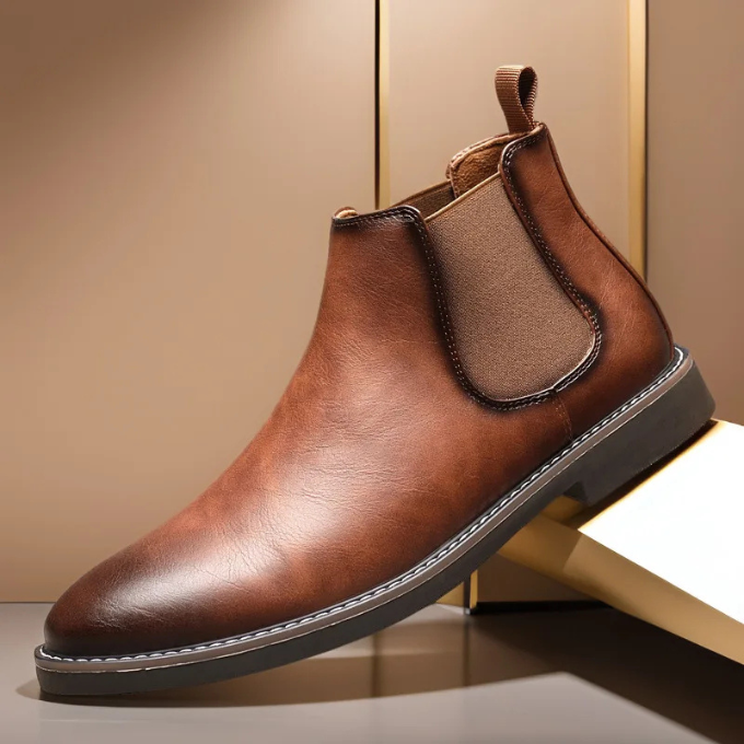 Fashionable men's Chelsea boots, combining urban style with versatile comfort.