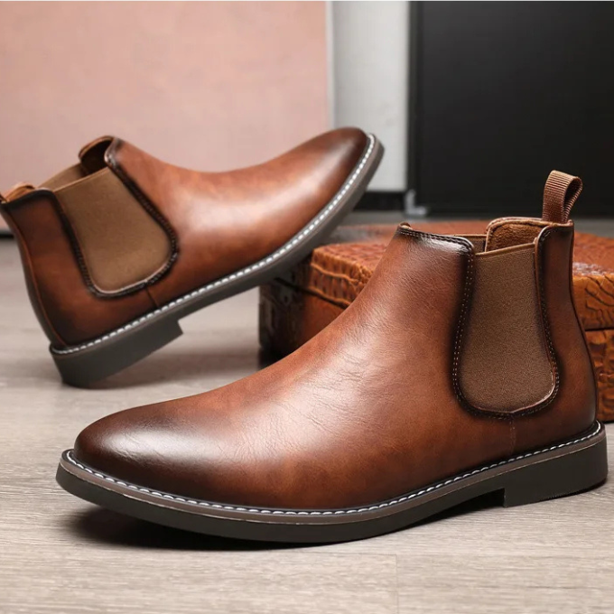 Premium quality men's slip-on Chelsea boots, perfect for a refined casual look.