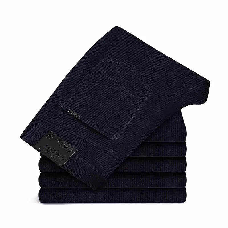 Fashionable men's straight fit pants, blending comfort with a versatile smart casual look.
