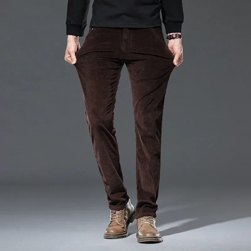 Smart casual men's straight fit trousers, ideal for work, casual, or modern mens fashion.