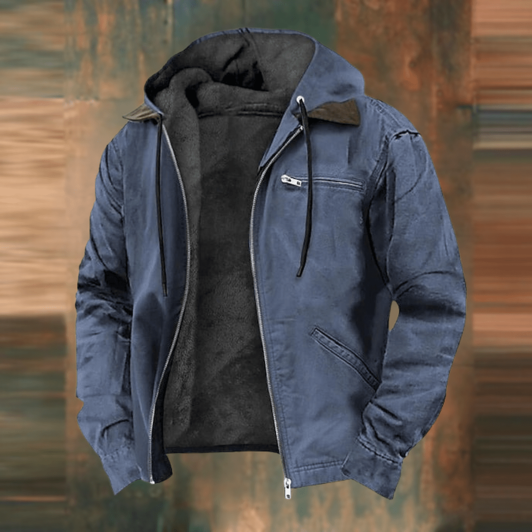 Classic men's fall jacket in vintage style. Versatile outerwear for everyday casual looks & layering.