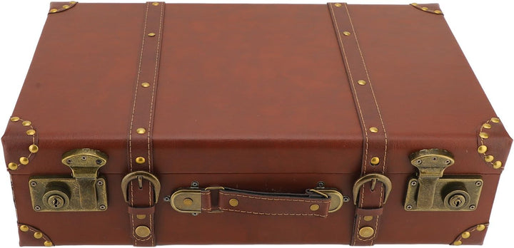 Compact men's heritage brown leather carry-on case. Secure vintage overnight travel bag for journeys.