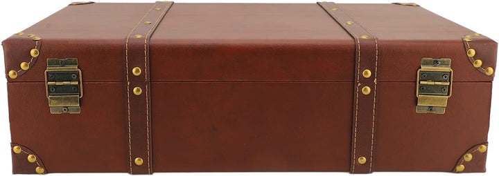 Stylish men's vintage leather carry-on case in rich heritage brown. A compact and secure travel bag.