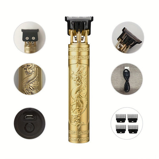 Men's vintage rechargeable hair clipper for precise grooming.