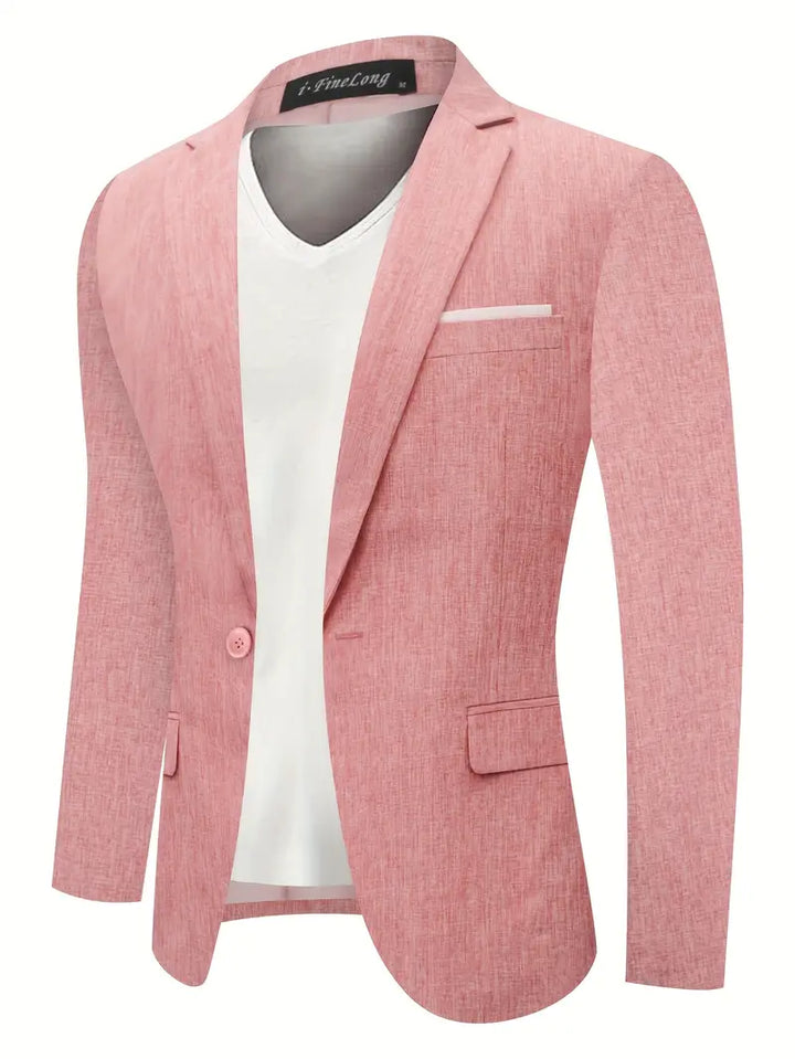 Men's vintage style smart-casual blazer, perfect lightweight jacket for spring and summer events.