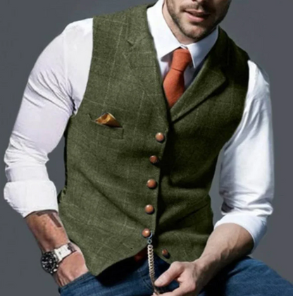 Elegant men's vintage waistcoat, a classic fashion piece for versatile styling & refined layering.