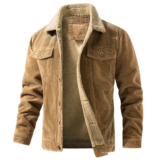 Men's warm collared comfort jacket, ideal for winter. Essential casual outerwear.