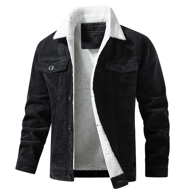Stay warm and stylish with this men's comfort collared jacket, perfect for fall and winter fashion.