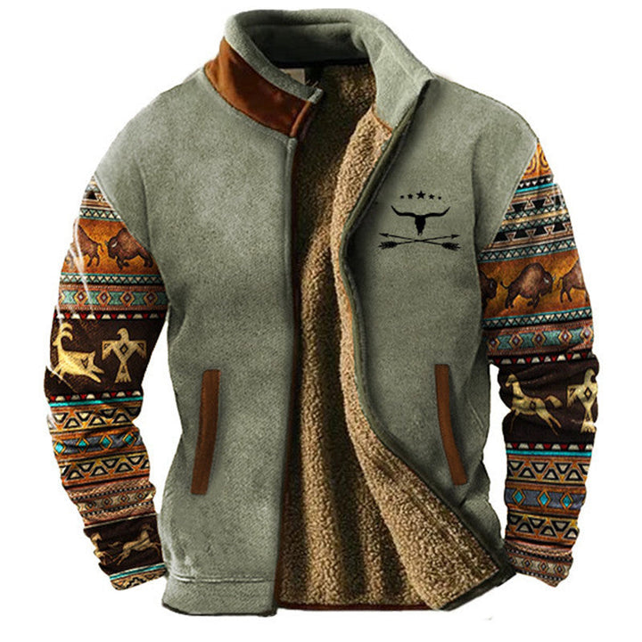Durable men's outdoor jacket, warm & comfortable for autumn and winter. Versatile casual outerwear for men's fashion.