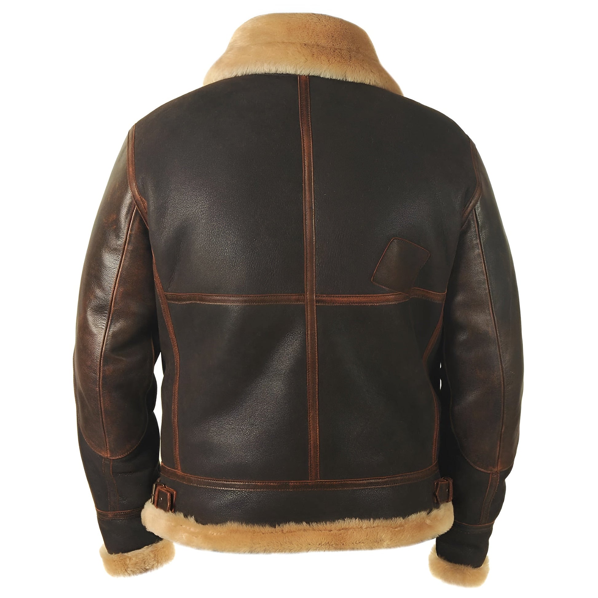 Stylish men's pilot jacket, full zipper aviator style. Warm winter outerwear, a classic coat for everyday men's fashion.