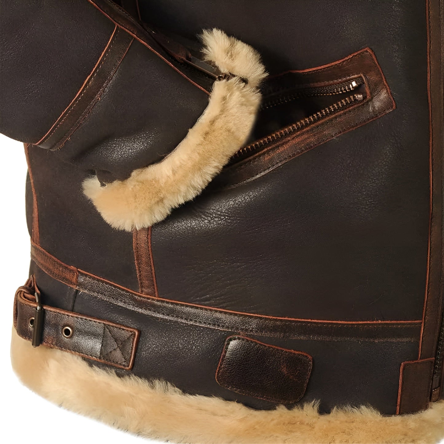 D&L-COLLECTION-3 men's pilot aviator jacket. Warm winter outerwear, classic style for everyday men's fashion.