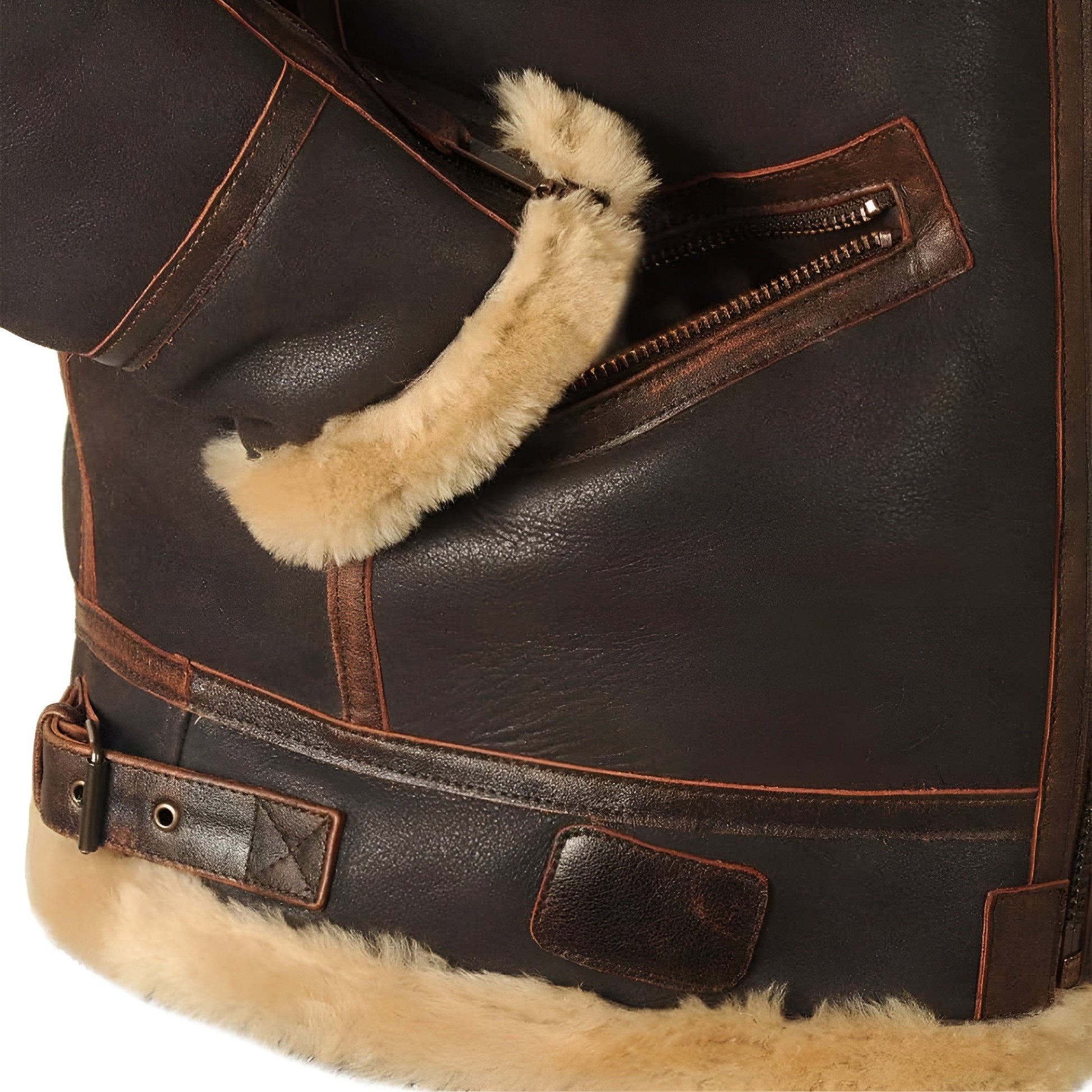 D&L-COLLECTION-3 men's pilot aviator jacket. Warm winter outerwear, classic style for everyday men's fashion.