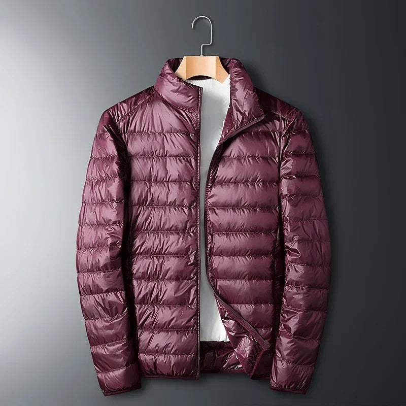 Men's insulated winter coat, warm & water-resistant, ideal cold weather gear for extreme conditions.