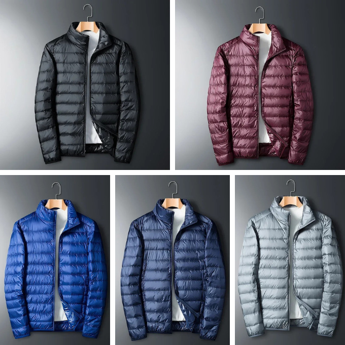 Men's insulated jacket offering superior warmth & water resistance. Essential winter coat for cold weather protection.
