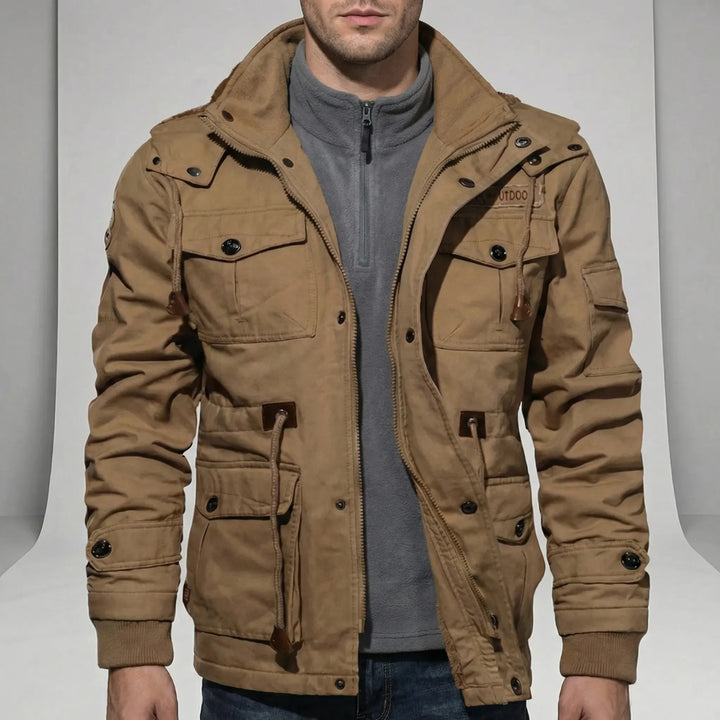 Men's urban water-resistant parka jacket for everyday. Durable windproof outerwear, perfect for casual fall & winter.