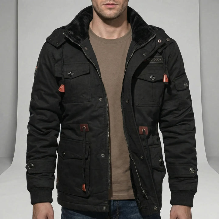 Men's fall winter parka: water-repellent & windproof. Stylish everyday coat for casual and layered looks.