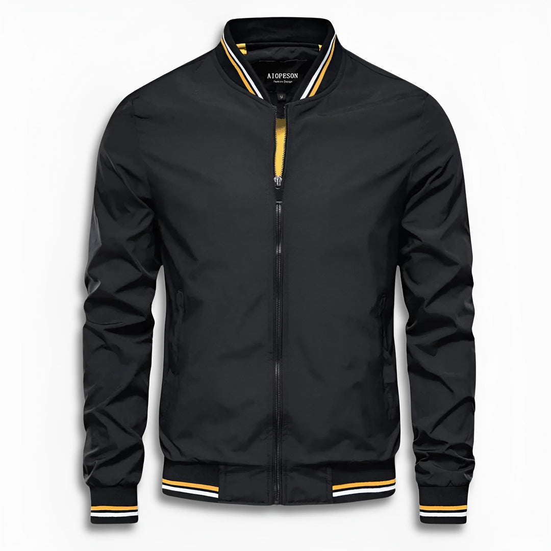 Essential men's spring/fall jacket. Water-repellent, stand-up collar, casual & lightweight transition outerwear.