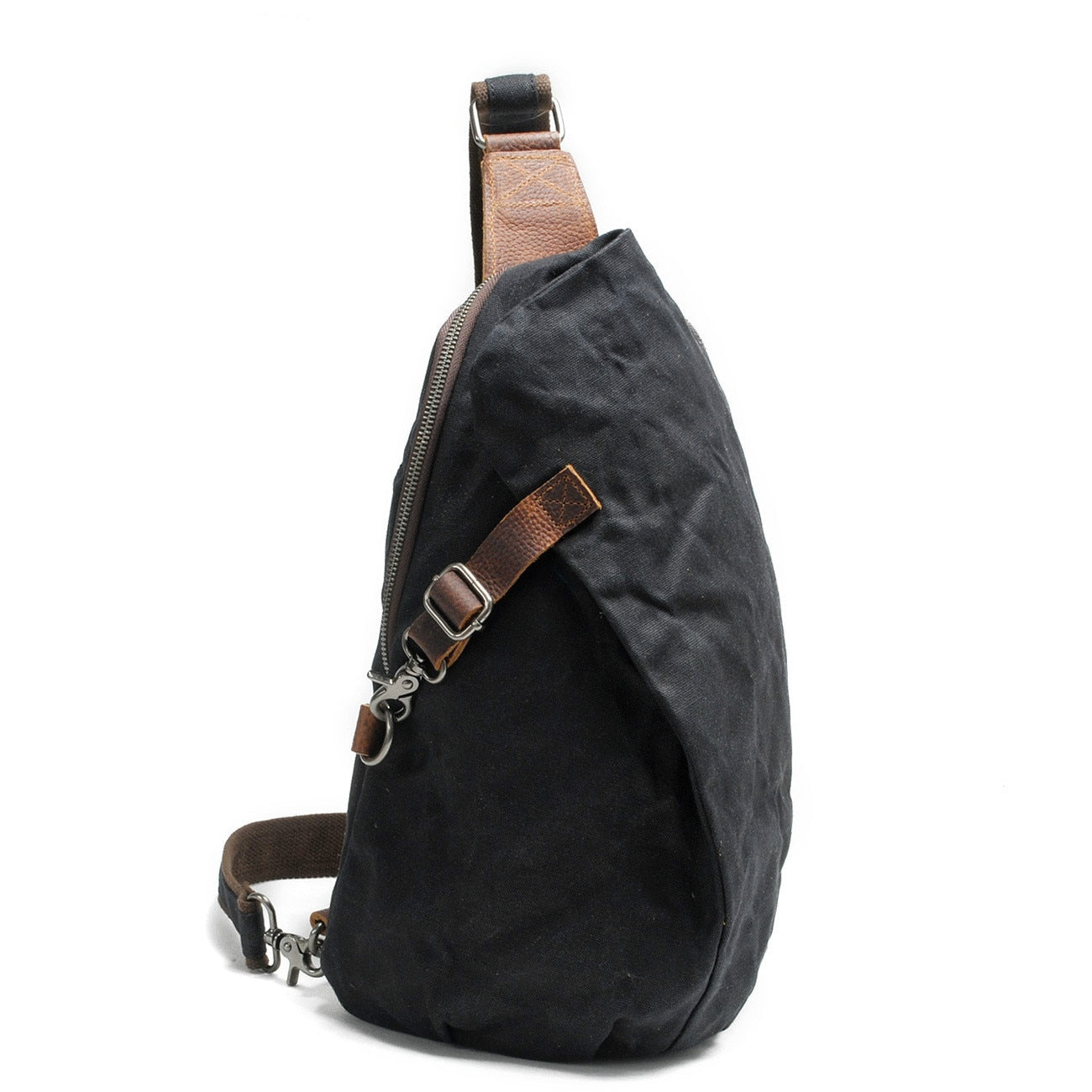 Interior view of men's anti-theft bag, showcasing compartments & secure storage for valuables.