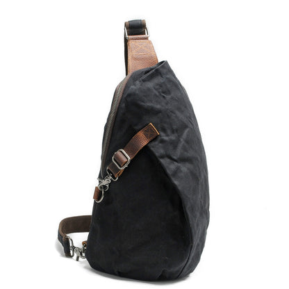 Interior view of men's anti-theft bag, showcasing compartments & secure storage for valuables.