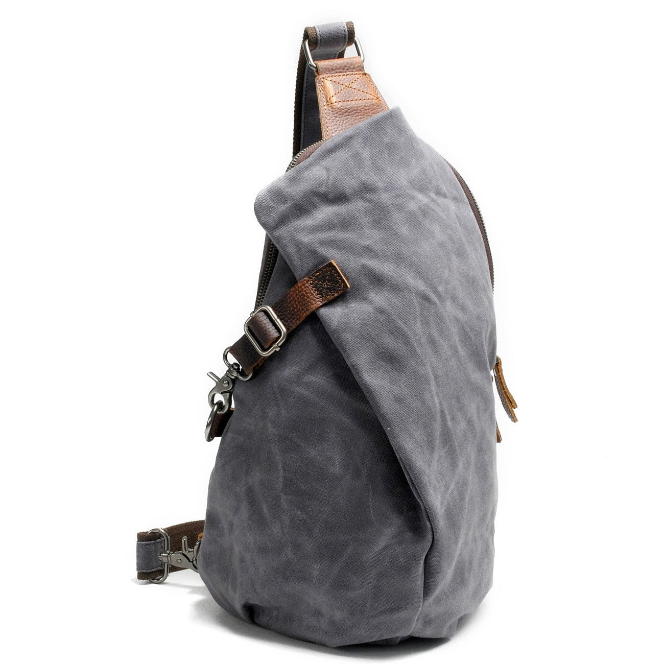 Stylish canvas anti-theft men's crossbody bag, water-resistant for daily urban adventures.