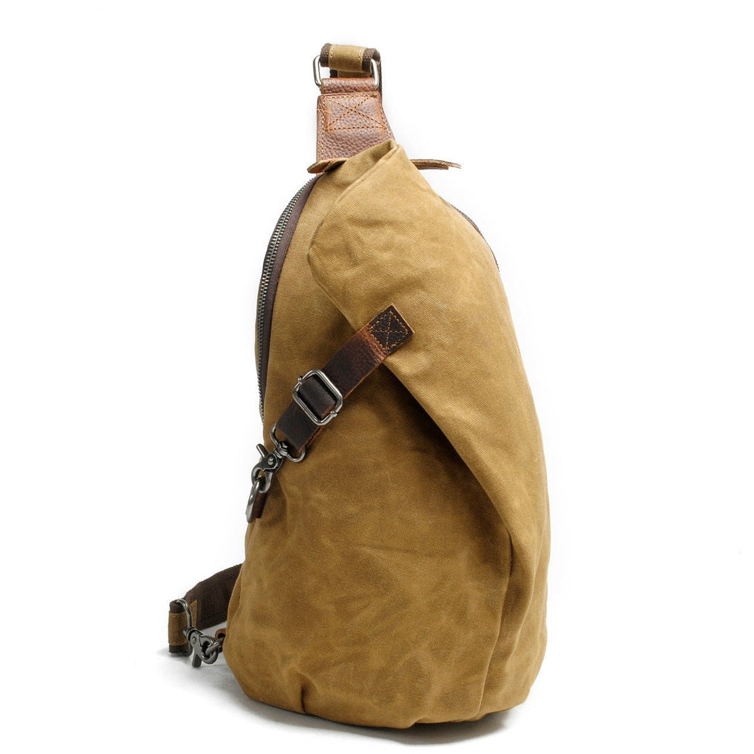 Keep valuables safe with this water-resistant anti-theft men's sling bag, perfect for travel.