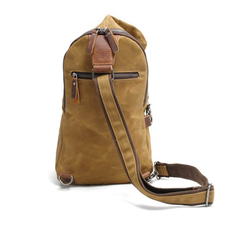 Men's anti-theft sling bag with multiple secure pockets for organized, safe everyday carry.