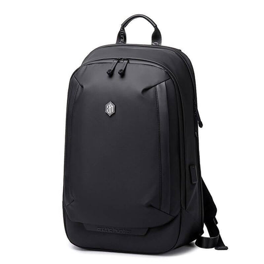 Men's water-resistant anti-theft travel backpack, AllCarry multifunction daypack for commute & hiking.