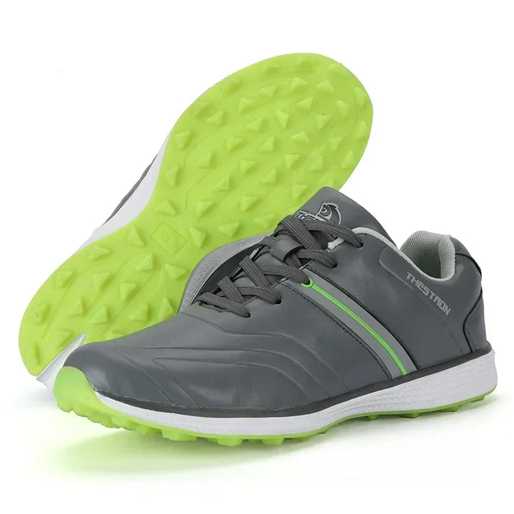 Lightweight men's waterproof golf shoes, built for performance with responsive cushioning & superior spike traction.