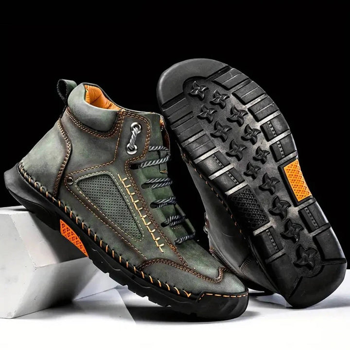 All-weather men's hiking boots. Waterproof & comfortable for any outdoor trek.