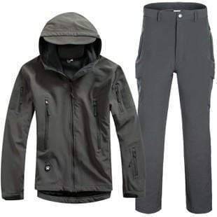 Men's military style hunting jacket & pants set, designed for comfort and durability in the wild
