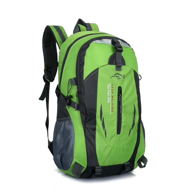 Large capacity men's waterproof travel backpack, spacious compartments for organized packing on hiking, camping & trips.