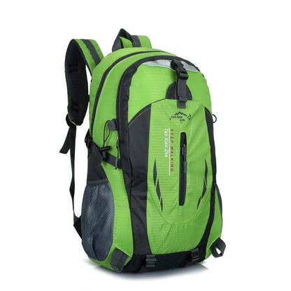 Large capacity men's waterproof travel backpack, spacious compartments for organized packing on hiking, camping & trips.