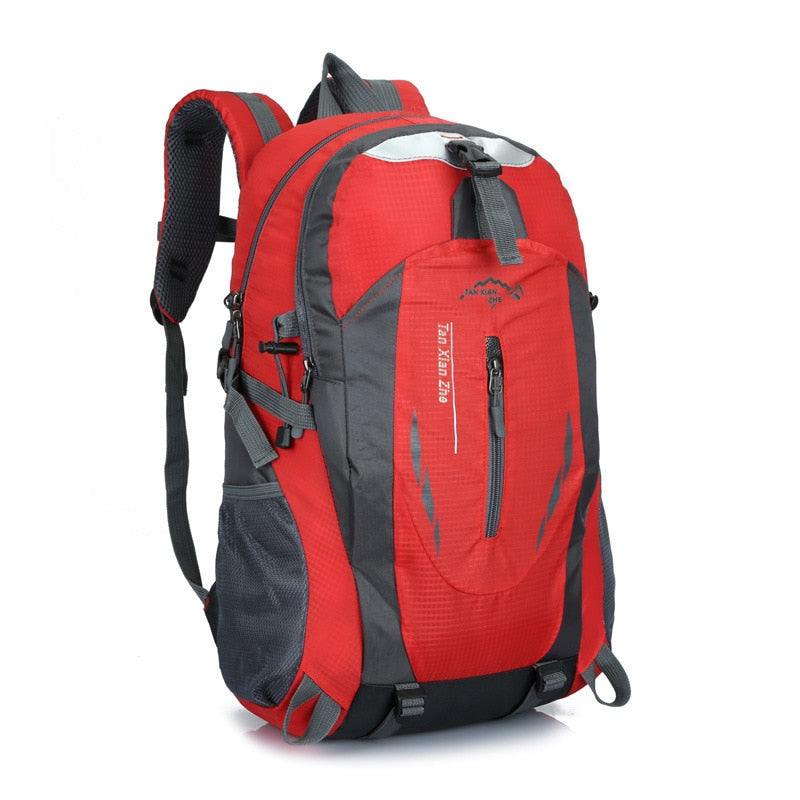 Men's waterproof daypack used for outdoor travel. Durable nylon backpack ideal for hiking, camping & adventure trips.