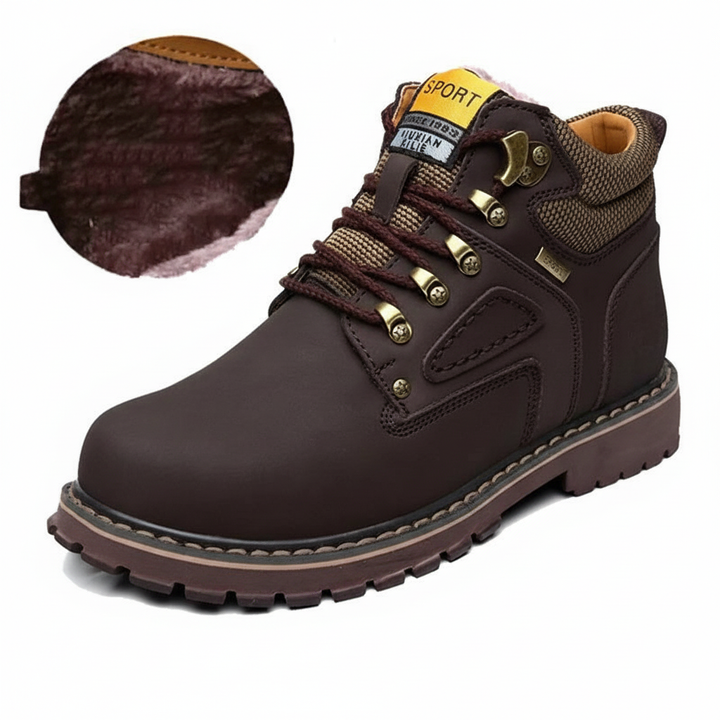 Stylish men's retro waterproof winter sneakers, providing ultimate comfort for outdoor adventures.