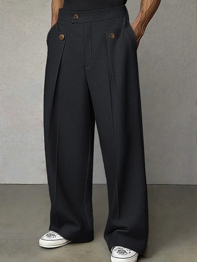Everyday men's comfort wide-leg trousers, a stylish bottom offering a relaxed fit for all-day wear.