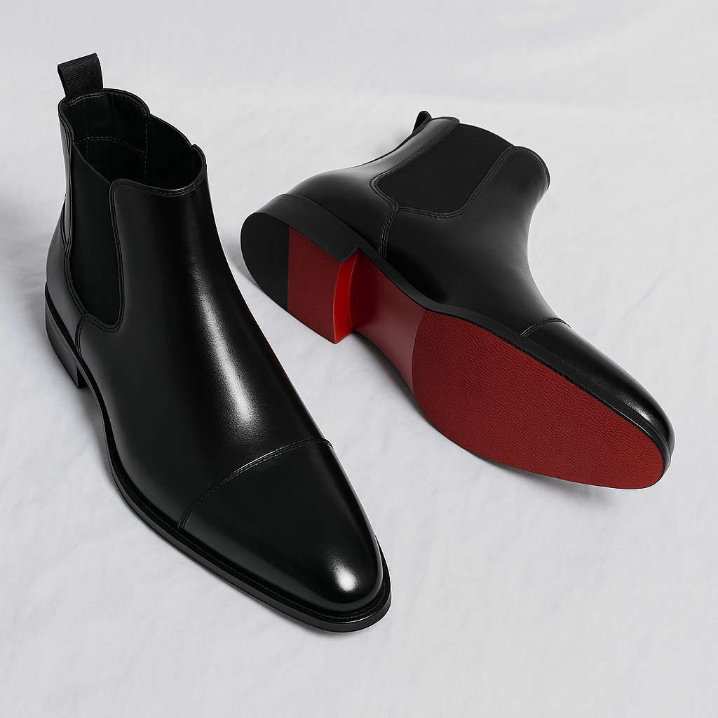 Men's Windsor Classic Black Chelsea boots, ideal for formal or casual wear.