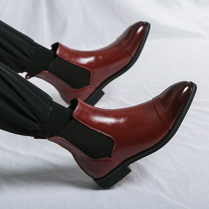 Men's Windsor Classic black Chelsea boots, sophisticated formal footwear.