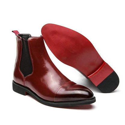 Men's black Chelsea ankle boots, perfect for a polished casual or formal look.