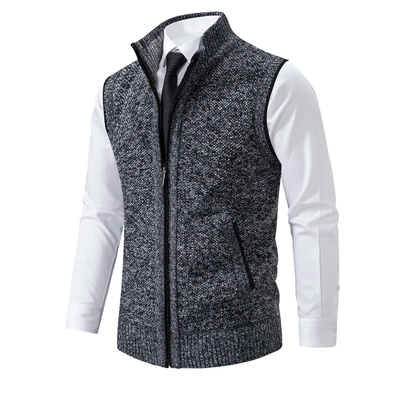 Durable men's full-zip wool blend vest. Warm plaid lining provides comfort & style for layering.