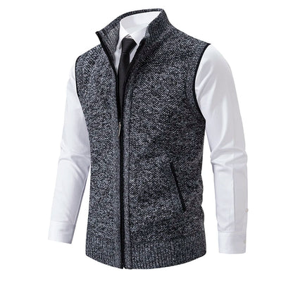 Durable men's full-zip wool blend vest. Warm plaid lining provides comfort & style for layering.