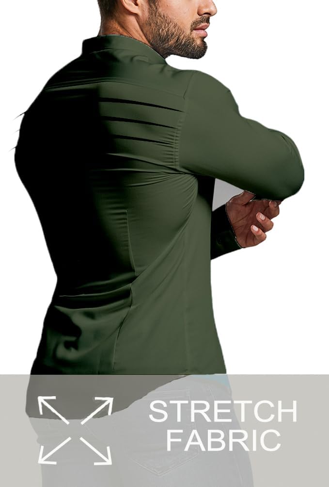 Men's long sleeve wrinkle-free shirt, slim fit, designed for maximum style and minimal effort.