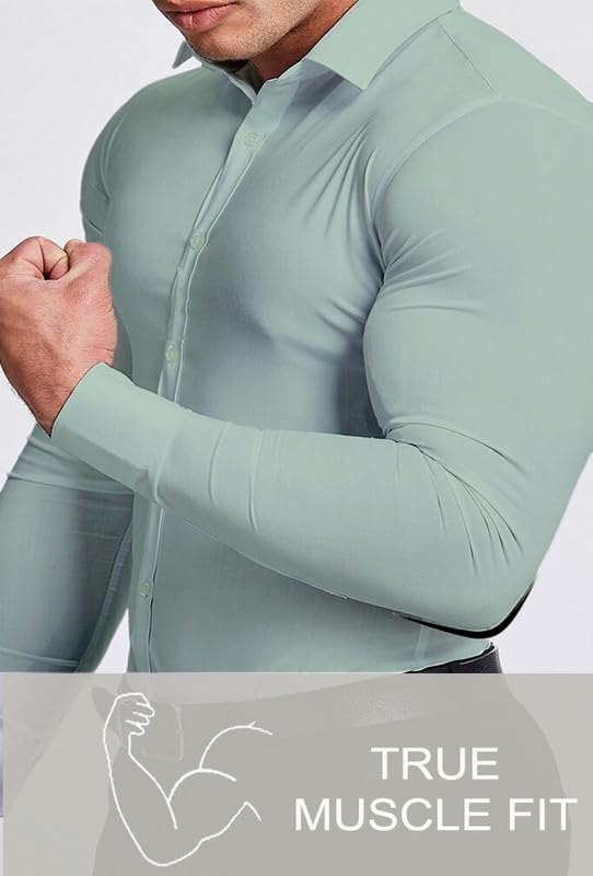 Easy care men's slim fit shirt, wrinkle-free, ensuring you look sharp all day long.