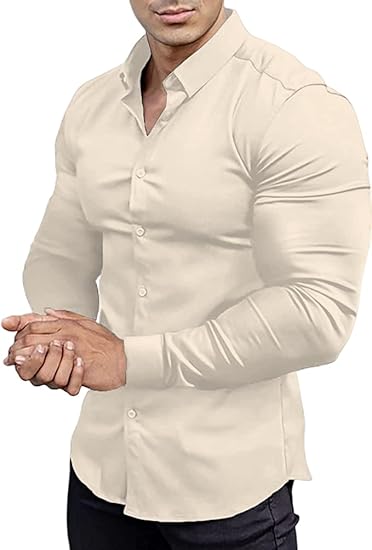Men's daily wear slim fit shirt, wrinkle-free, providing enduring style and comfort.