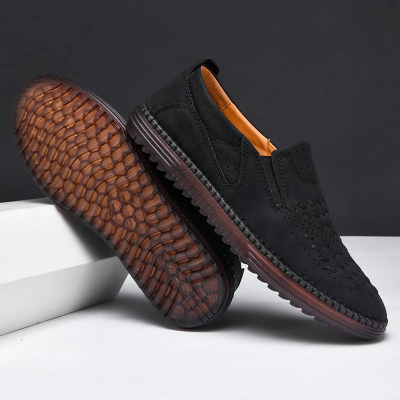 Mens foot comfort loafers, designed with hand-stitched details & superior cushioning.