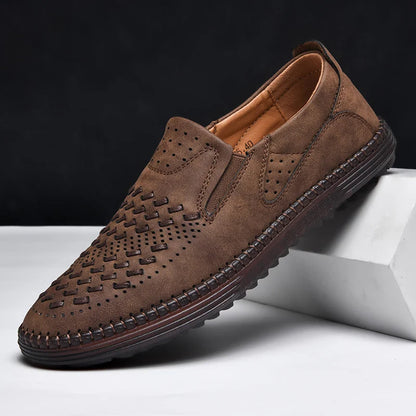 Stylish mens loafers, breathable design with shock-absorbing soles for ultimate foot comfort.