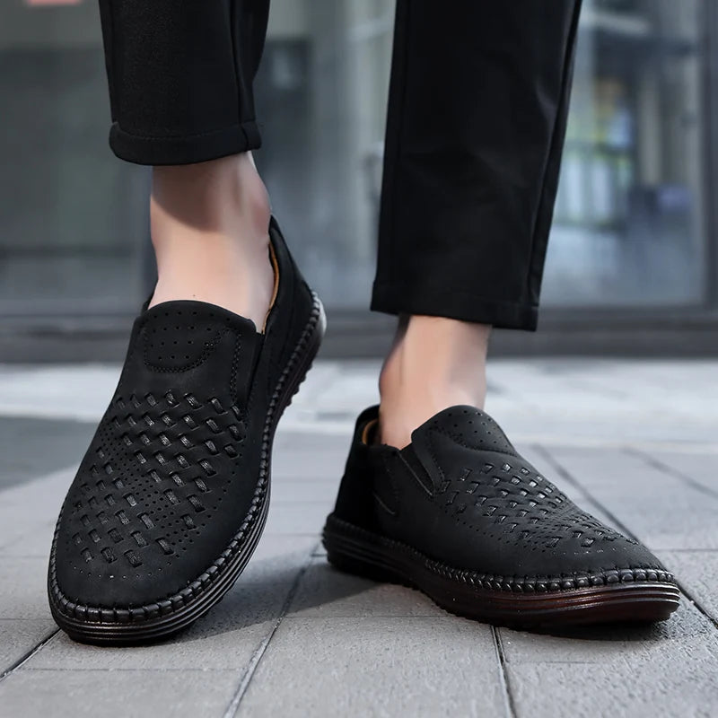 Durable mens slip-on loafers, providing hand-stitched quality and excellent foot support.